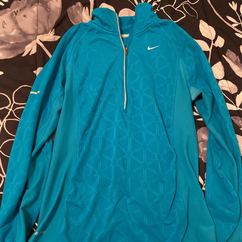 Blue Nike dry fit zip up
